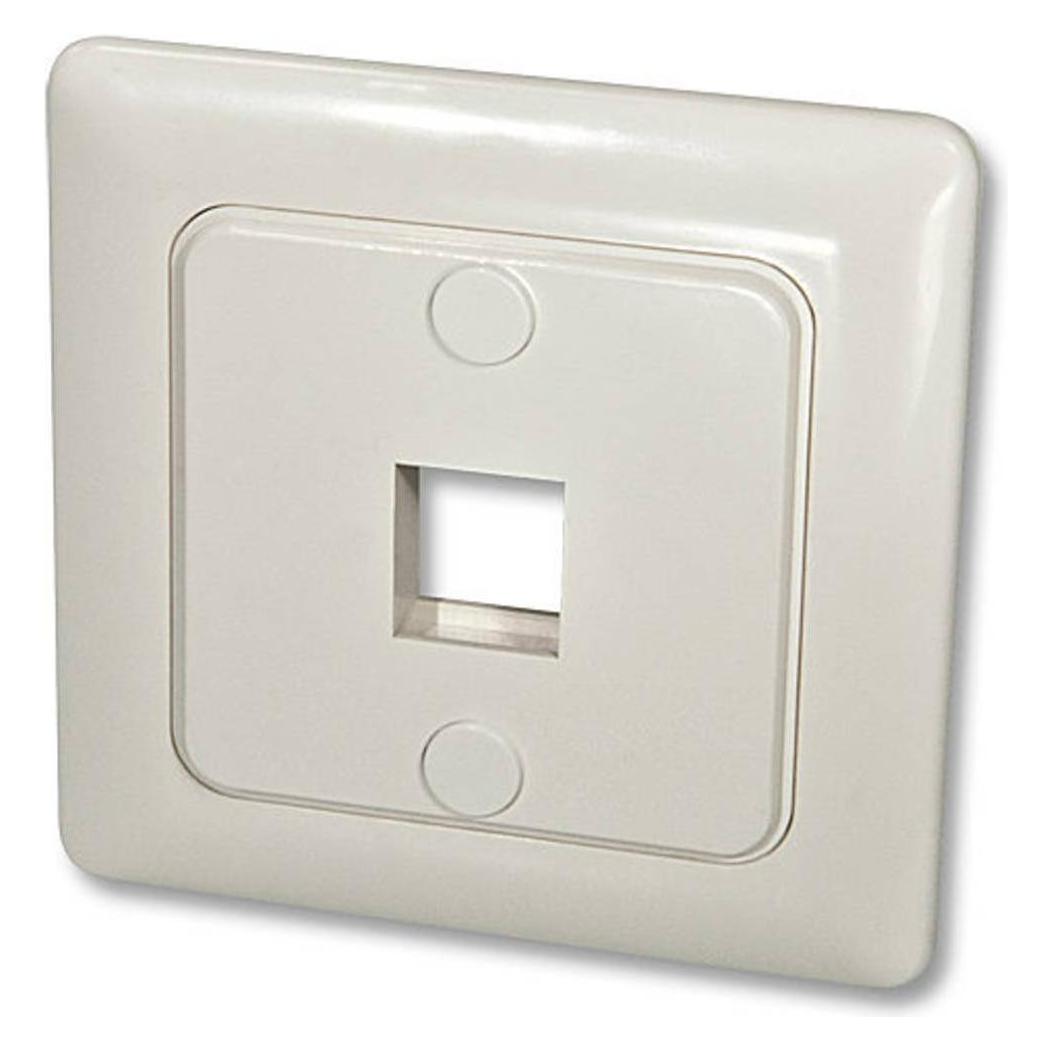 Lindy Wandanschlussdose f.1 Keystone Wanddose DE mit Abdeckung 80x80 (60543)