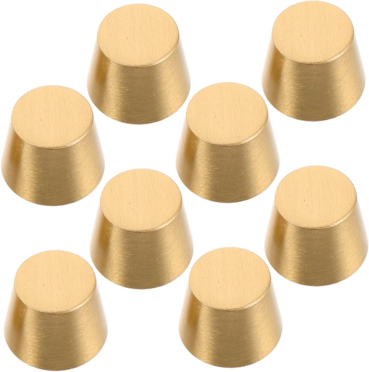 Set van 8 gouden kegelvormige meubelpoten om je meubels te verhogen