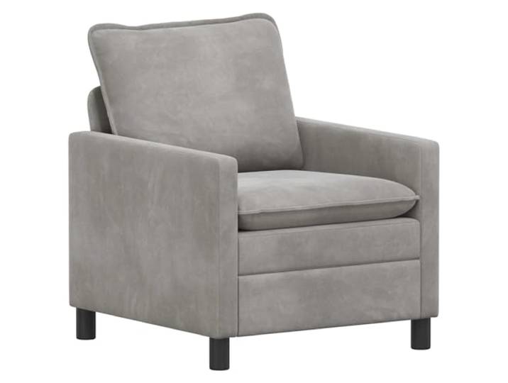 KTHLBRH Sofa-Set, 2-teilig, hellgrau aus Samt Robustes Metallgestell, doppellagige Kissen, modernes lineares Design