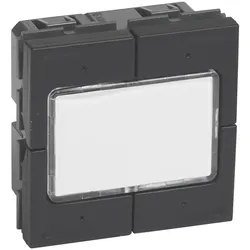 Legrand 079146L Mosaic 4-fach elektronischer Taster, 2 modulig, 0-24V Farbe: Schwarz