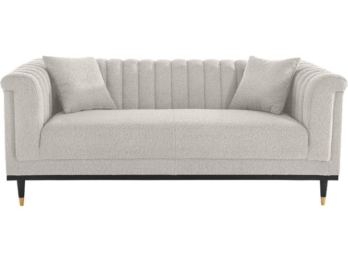 2-Sitzer HOME AFFAIRE Chamby New , beige (natur), B:180cm H:71,5cm T:85cm, Bouclé (100% Polyester), Sofas, 2-Sitzer, im Bouclé-Strukturbezug mit Steppung im Lehnenbereich