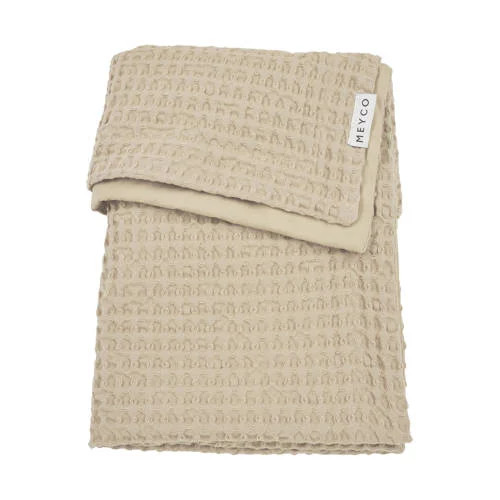 Meyco ledikantdeken Waffle Cotton sand