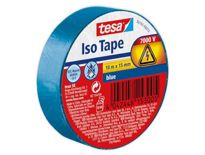 tesa Isolatietape, zelfklevend, hittebestendig, voor isoleren, repareren en bundelen, 10 m, blauw