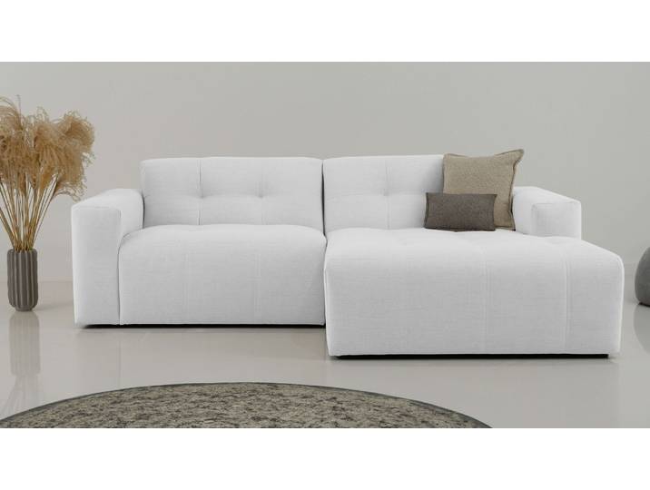 Ecksofa, 100% Polyester, Beige, 221×154 cm, Mit Knopfsteppung, Modern, Inosign