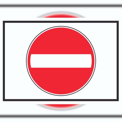 HB-Druck Kein Eingang Symbol Schild A1 (594x841mm)