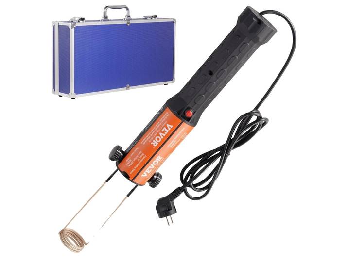 Kit de chauffage par induction magnétique VEVOR\, chauffage par induction de 1 kW\, chauffage par induction de boulons avec 10 bobines d'induction\, extracteur de boulons par chauffage par induction pour enlever les boulons et les écrous