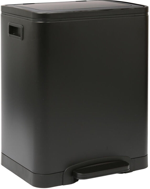 Harbour Housewares Stainless Steel Trash & Recycling Bin Matt Black