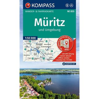KOMPASS Wanderkarten-Set 855 Müritz und Umgebung (2 Karten) 1:50.000, Sonstige von , KOMPASS Freytag & Berndt, 978-3-99154-319-0