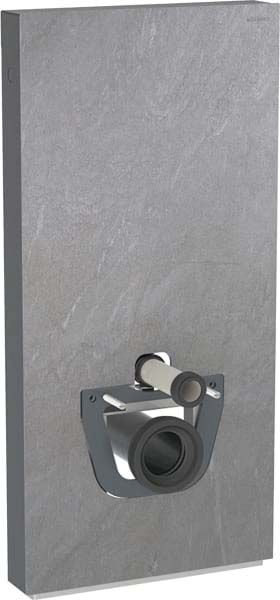 Geberit Monolith WC compact module 131222005 Hauteur 101cm, façade aspect ardoise, côté aluminium chrome noir