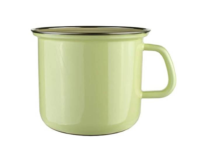 Riess, 0271-006, Topf mit Chromrand Ø 16cm, BUNT PASTELL, Emaille, Vol. (rec.): 2,2 Liter, Made in Österreich, LBH: 21,7x17,6x14,2cm, 0,652kg, Induktionskocher kompatibel, Gasherd geeignet