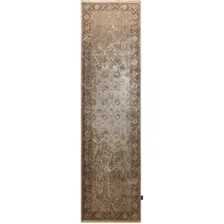 benuta Finest Viskoseteppich Medea Cream 80x300 cm - Vintage-Stil Teppich im Used-Look