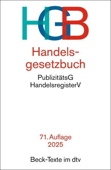 Handelsgesetzbuch. HGB - Preis vom 09.10.2026 07:28:09 h