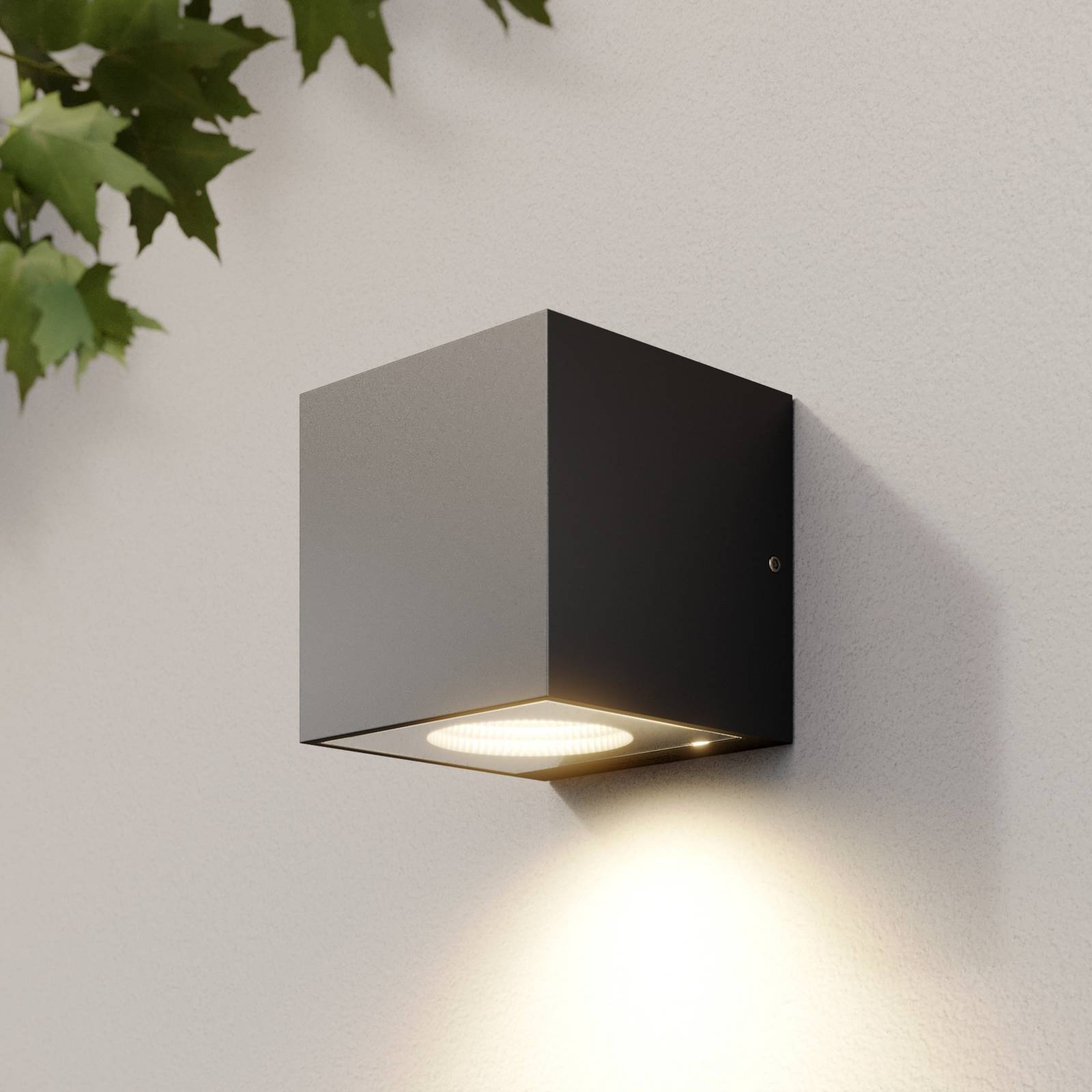 LED Aussenwandleuchte Tassnim Arcchio, dimmbar, schwarz, Aluminium, Modern, LED Wandleuchte außen