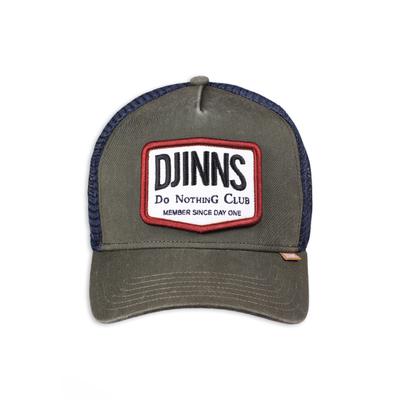 Trucker Cap DJINNS "Djinns Djinns HFT Nothing Club 2 HeatDye Trucker Caps", Herren, Gr. onesize, grün (olive), 60% Baumwolle, 40% Polyester, Caps