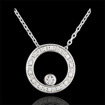 Edenly Collier Schicksal - Eleganter Kreis - WeiÃŸgold