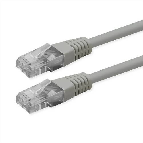 Roline Patchkabel Cat.6 (Class E), UTP, PoE, grau, 7m