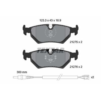 TEXTAR Bremsbelagsatz, Scheibenbremse 2127501 für Peugeot Fiat
