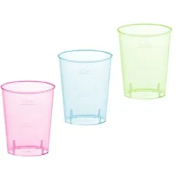 Starpak 40 Gläser für Schnaps, PS 4 cl Ø 4,2 cm · 5,2 cm farbig sortiert