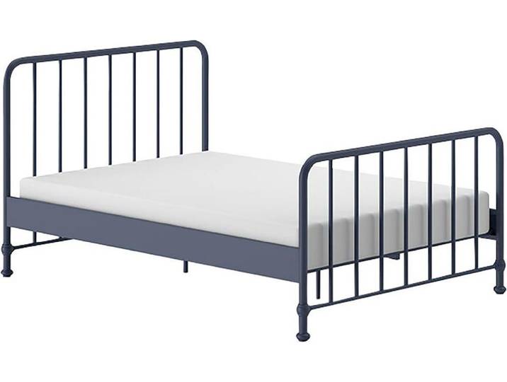 Vipack Metallbett Bronxx, standfest gebaut, gradlinige Optik in zeitlosem Design (In verschiedenen Farben erhältlich), inkl. Lattenrost, Mittelsteg und Fußstütze unter der Liegefläche