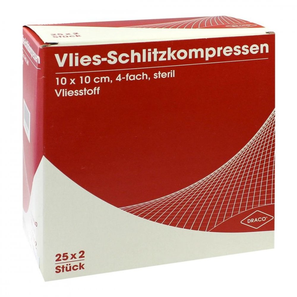 Dr. Ausbüttel GmbH & Co. KG Schlitzkompressen Vlies 10x10cm 4fach steril 00749040