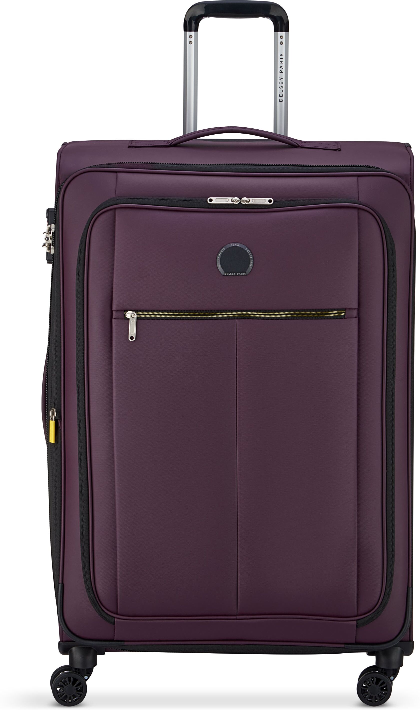 Delsey Dita 79cm 4-Wheel Large Expandable Suitcase - Coated Purple