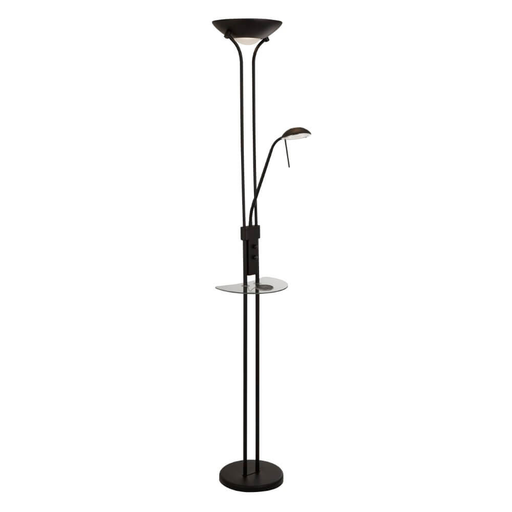 Wireless Searchlight EU32019BK zwart metalen vloerlamp met oplaadbare accu