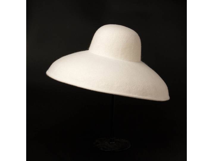 Chapeau classique en feutre de laine à large bord pour femme, chapeau melon souple pour femme, Fedora blanc, chapeau chaud pour l'hiver, robe de soirée Derby Church