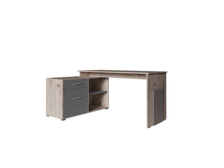 SCHREIBTISCH GARDA 167,5x110x76 cm Bürotisch Computertisch, Braun