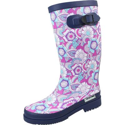 Gummistiefel BOCKSTIEGEL "Susanne", Damen, Gr. 38, blau (blau, multi), Obermaterial: 100% Naturkautschuk NaRubber., Schuhe Gummistiefel