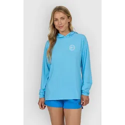 Salty Crew Circled Tech Hoody Longsleeve Lycra pool blue Gr. XL