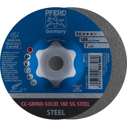 PFERD TOOLS CC-GRIND-SOLID Schleifscheibe Leistungslinie SG STEEL für Stahl - 64185180