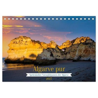 Algarve pur (Tischkalender 2027 DIN A5 quer), CALVENDO Monatskalender