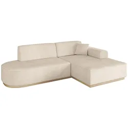ECKSOFA Ottomane Rechts IREA-L1 - 232x165x80 cm Beige