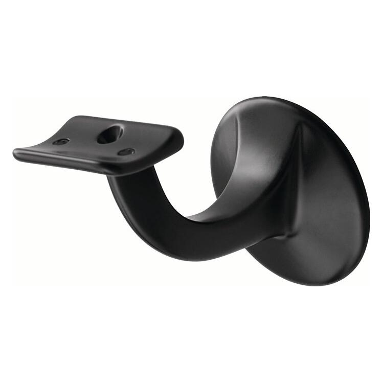 Hermeta Handlaufträger 3506 Aluminium kunststoffbeschichtet schwarz Durchmesser Wandplatte 56 mm gewölbte... (Aluminium) (3506-70E)