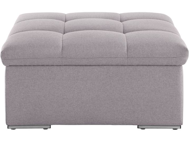 Sitzhocker DOMO COLLECTION Lagoa moderne Steppung im Sitz, elegant und zeitlos, B/T 87/87cm , silber, B:87cm H:40cm T:87cm, Hocker, Sitzhocker, in grosser Farbauswahl
