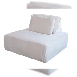 KAWOLA Hocker WIOLO SOFT Polsterhocker mit Rückenkissen Cord hellgrau