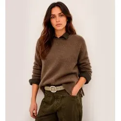 BA&SH für Damen. 1H26CHEY Cheyla Kaschmirpullover braun (36), Lässig, Cachemir
