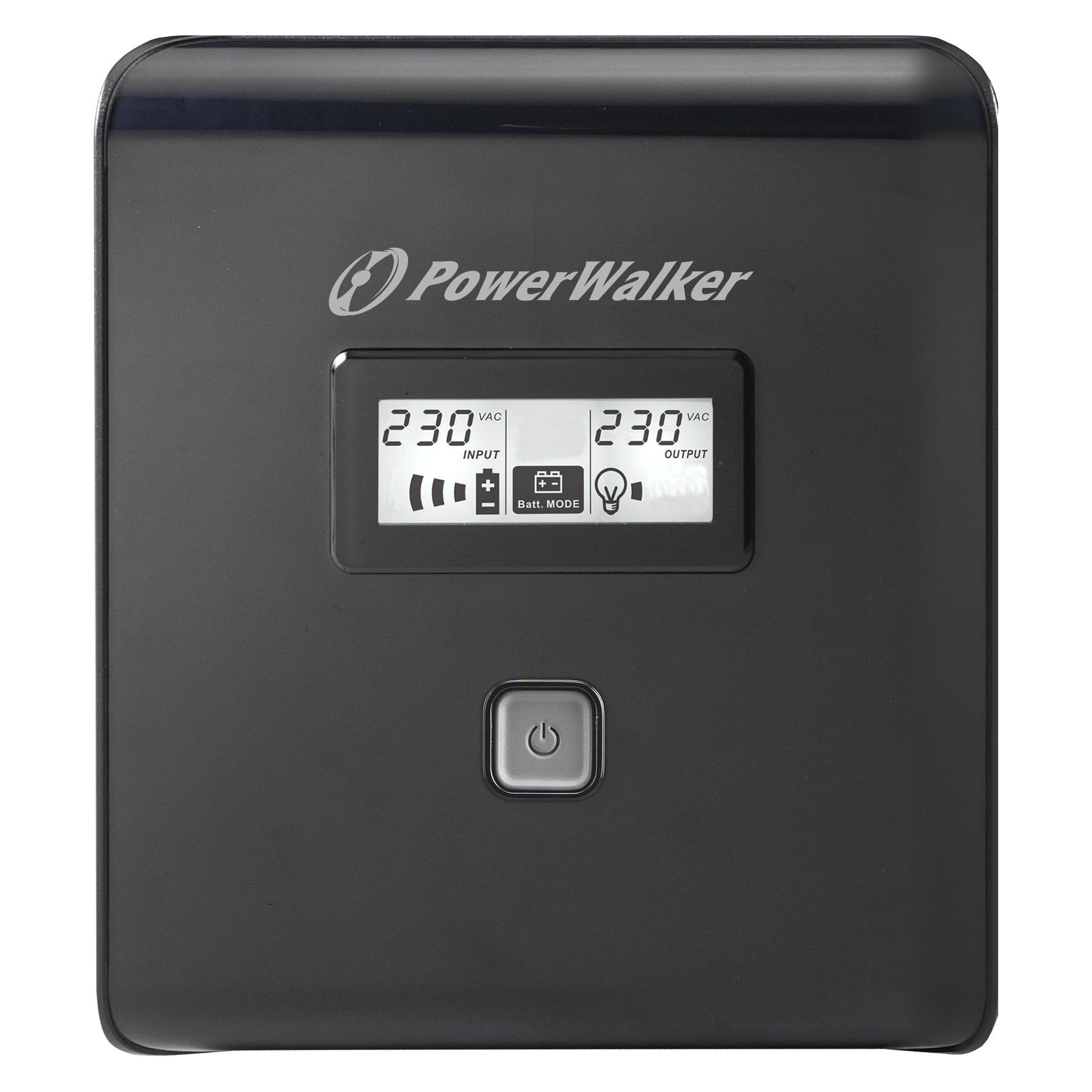 Powerwalker VI 1000 LCD Schuko 1000VA / 600W Line-Interactive USV Tower AVR LCD (1000 VA, 600 W, Line-Interaktiv USV) (10120018)
