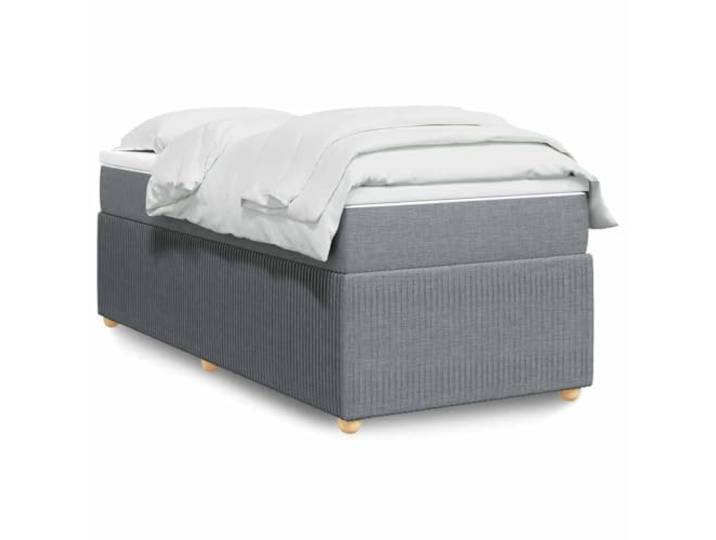 RJPLMFV Lattenrost, Matratze, Polyester, 100 x 200 cm, Hellgrau Taschenfedern, abnehmbare Matratzenauflage, Stützlatten, robuste Füße