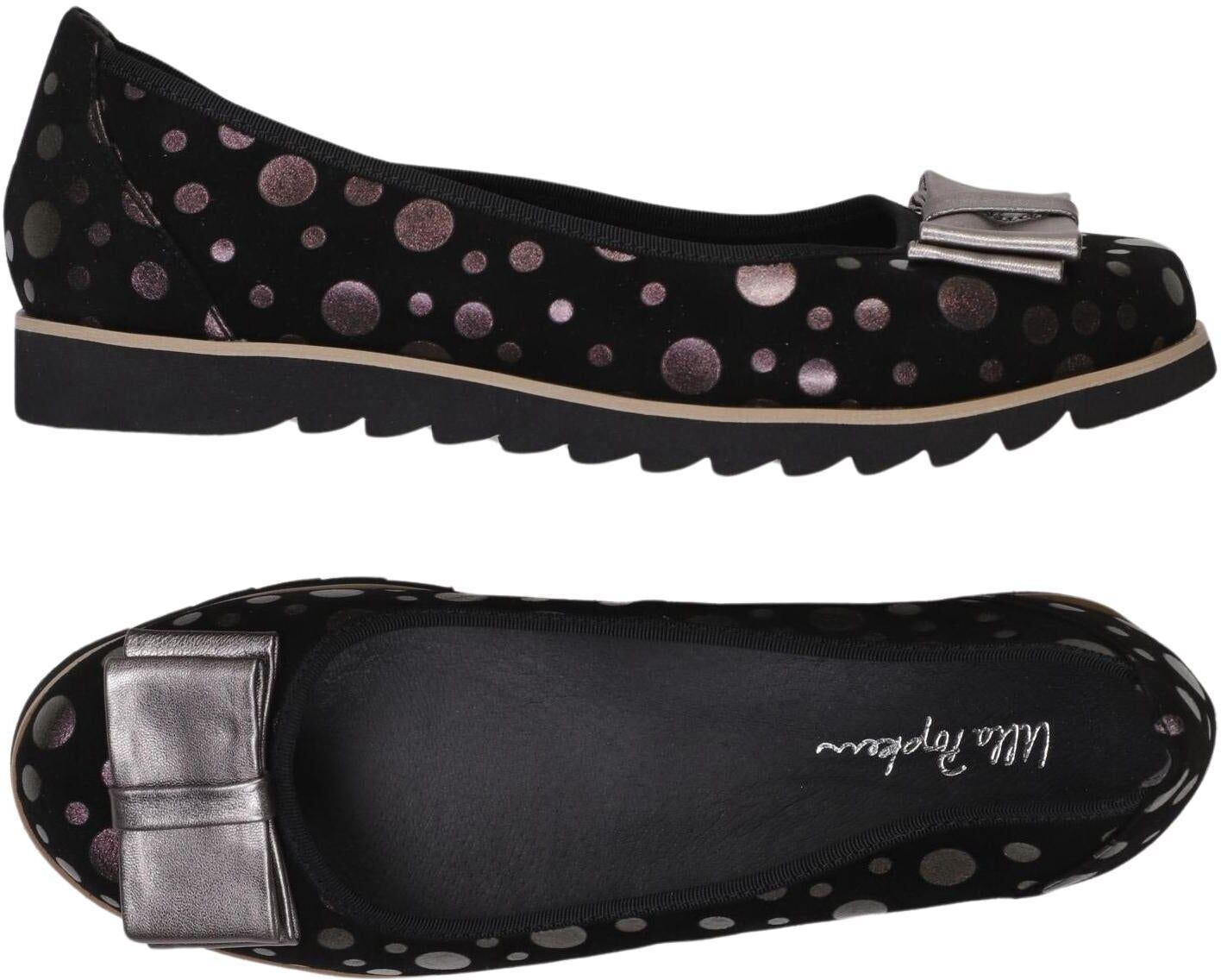 Ulla Popken Damen Ballerina, Mehrfarbig, Gr. EU 40, Leder - Second Hand