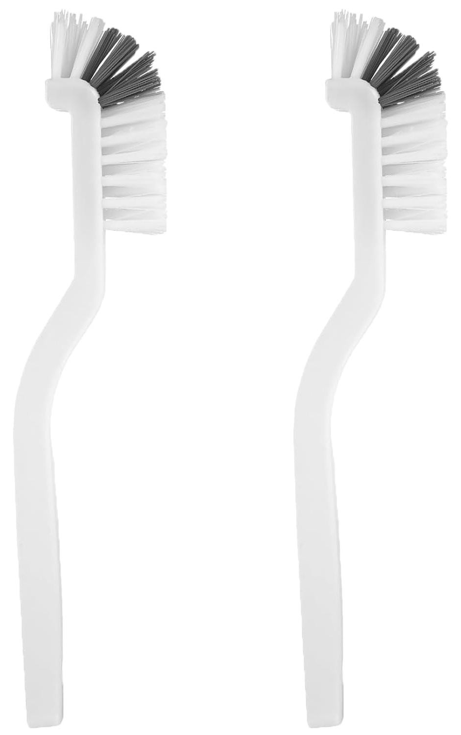 Dripio Set van 2 gebogen flessenreinigingsborstels, wit, 26 cm