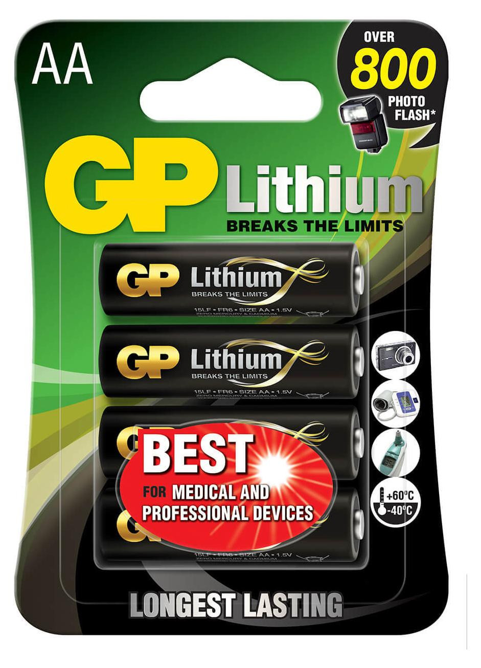GP Batteries Lithium Mignon AA batterij 1,5V 1x4 GP 07015LF-C