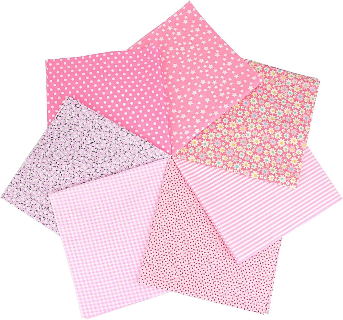 Patchwork katoenen stofpakket met verschillende designs voor quilten en handwerk, 50 x 50 cm