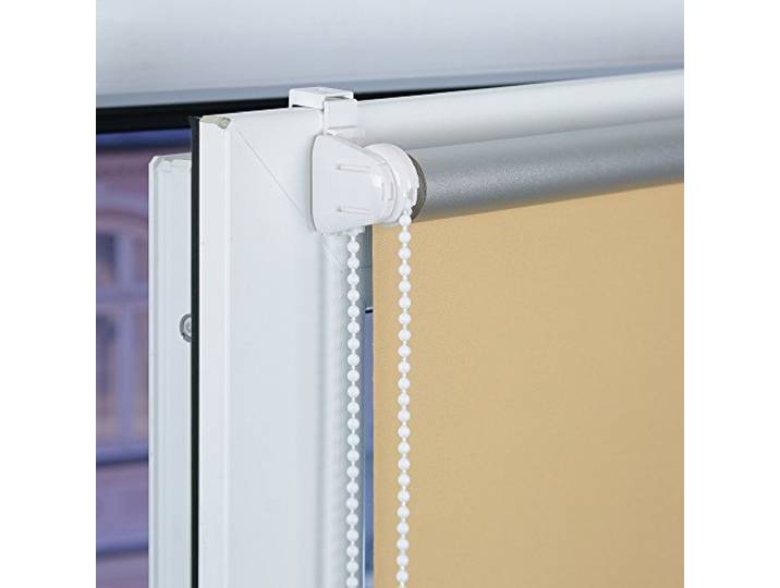Liedeco Klemmfix-Thermo-Rollo Verdunklung, apricot inkl. Klemmträger 80X150 cm