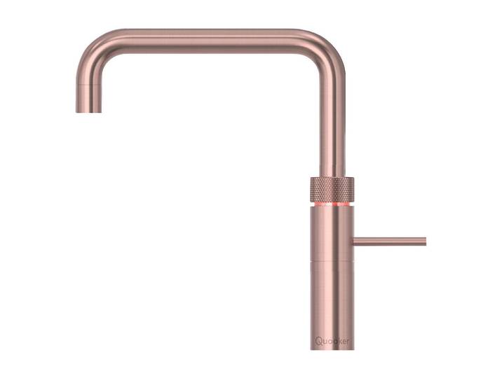 Quooker Küchenarmatur Fusion Square, Kupfer, Metall, 4x29.1x25.1 cm, Made in Europe, flexible Anschlussschläuche, Keramikkartusche, Kindersicherung, Trinkwassersystem, für kochendes Wasser geeignet, Sprudelwasser geeignet, Küchen, Küchenausstattung, Küchenarmaturen