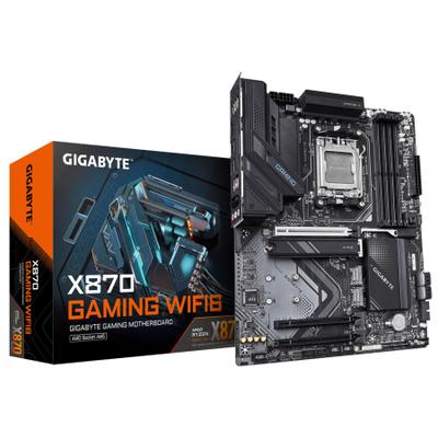 GIGABYTE Mainboard "X870 GAMING WIFI6 Mainboard - Unterstützt AMD Ryzen 9000 CPUs, 8+2+2 P", schwarz, B:8,1cm H:27,1cm T:33,5cm, Mainboards