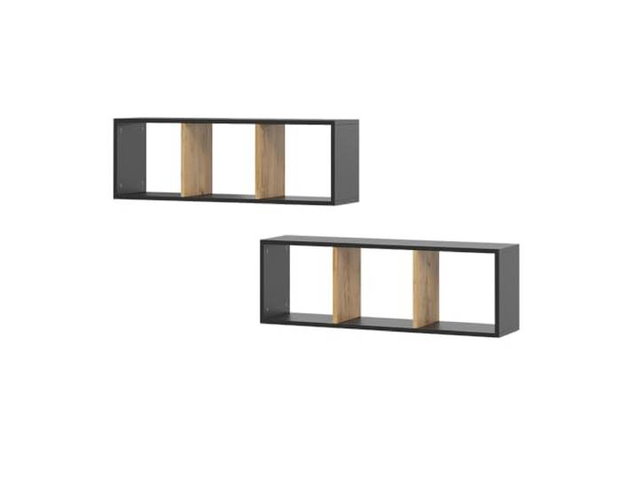 Vicco Wandplank Tomy , Antraciet/gouden eik, 90 x 30 cm