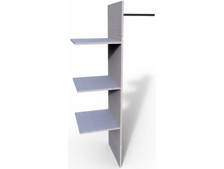 Inneneinteilung WIMEX, grau (leinen grau), B:77cm H:152cm T:44cm, Schrankinneneinteiler, Inneneinteilung