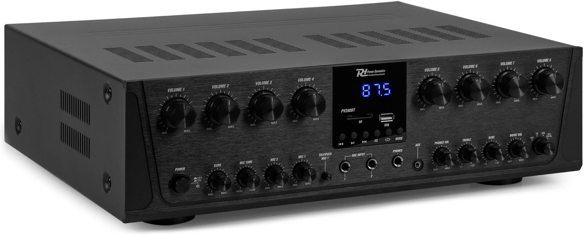 Power Dynamics Pv280bt 8-Zonen-Audio-Verstärkersystem 800w