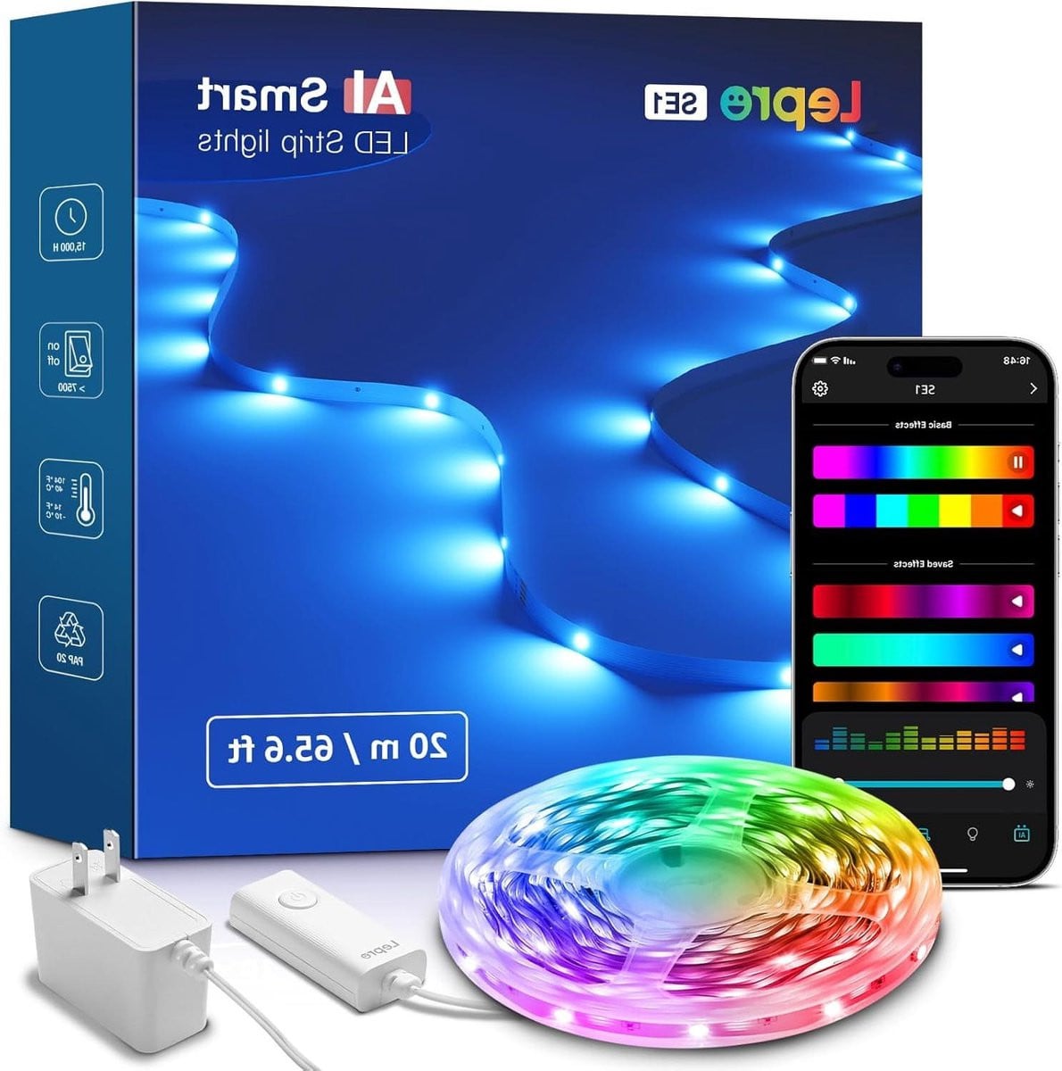 Lepro Ledstrip RGB Slimme Verlichting 20 meter